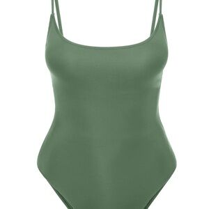 Classic Green One-Piece Swimsuit